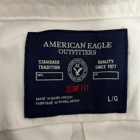 Men’s Casual White Button Down Shirt by American Eagle - Picture 3 of 7